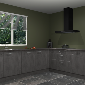 Beton antraciet keuken Moroni 37436