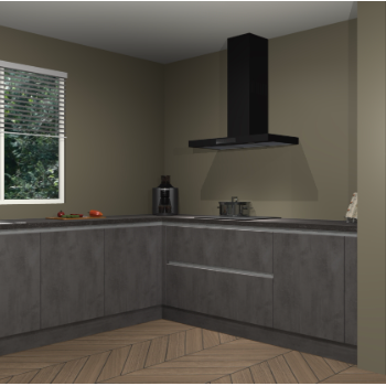 Beton antraciet greeploze keuken Moroni 37437