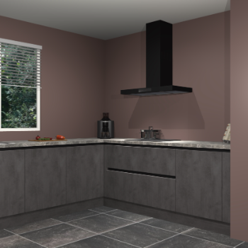 Beton antraciet greeploze keuken Moroni 37446