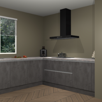 Beton antraciet greeploze keuken Moroni 37449