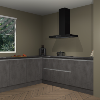 Beton antraciet greeploze keuken Moroni 37455