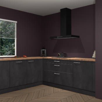 Beton zwarte keuken Moroni 37496