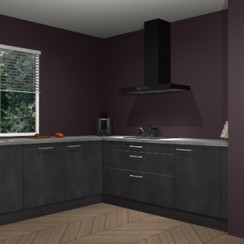 Beton zwarte keuken Moroni 37519