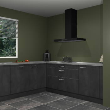 Beton zwarte keuken Moroni 37520