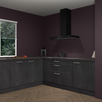 Beton zwarte keuken Moroni 37525