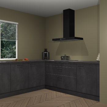 Beton zwarte keuken Moroni 37529