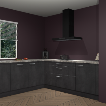 Beton zwarte keuken Moroni 37531