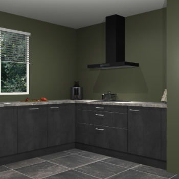 Beton zwarte keuken Moroni 37532