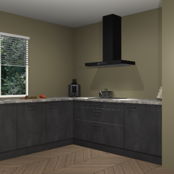 Beton zwarte keuken Moroni 37535