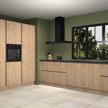 Madera natuur greeploze keuken Marseille 38382