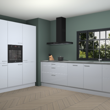 Sneeuwwitte hoogglans keuken Marseille 38894