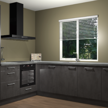 Beton Antraciet keuken Doha 38418