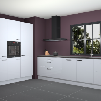 Sneeuwwitte hoogglans keuken Marseille 38902