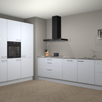 Sneeuwwitte hoogglans keuken Marseille 38905