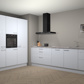 Sneeuwwitte hoogglans keuken Marseille 38911