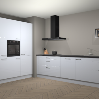 Sneeuwwitte hoogglans keuken Marseille 38917