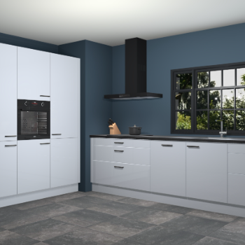 Sneeuwwitte hoogglans keuken Marseille 38921