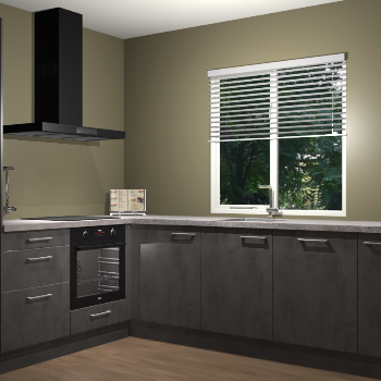 Beton Antraciet keuken Doha 38436