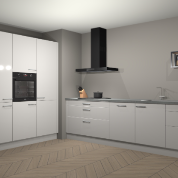 Zijdegrijze hoogglans keuken Marseille 38932