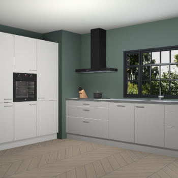 Zijdegrijze hoogglans keuken Marseille 38933