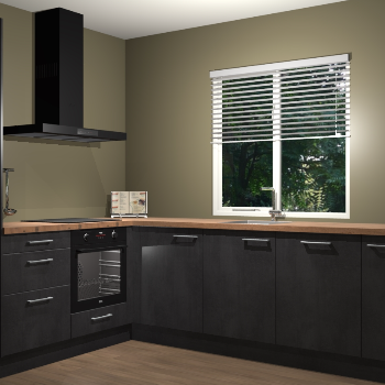 Beton Zwart keuken Doha 38476