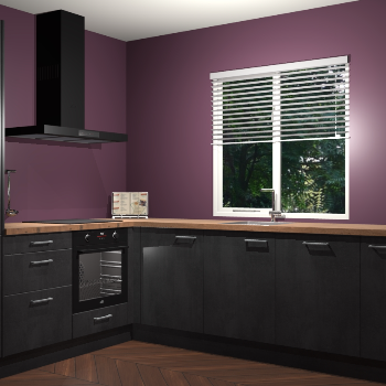 Beton Zwart keuken Doha 38477