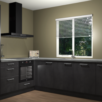 Beton Zwart keuken Doha 38482