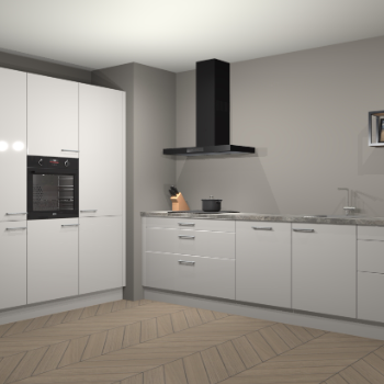 Zijdegrijze hoogglans keuken Marseille 38944