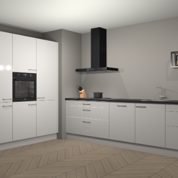 Zijdegrijze hoogglans keuken Marseille 38956