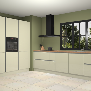 Magnolia hoogglans greeploze keuken Marseille 38976