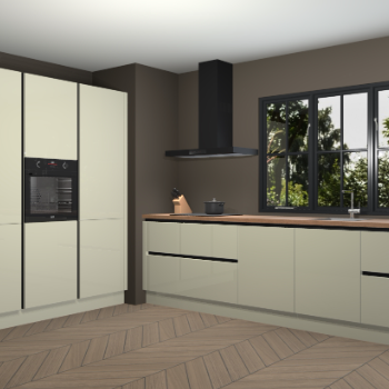 Magnolia hoogglans greeploze keuken Marseille 38979