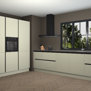 Magnolia hoogglans greeploze keuken Marseille 38991