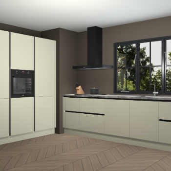 Magnolia hoogglans greeploze keuken Marseille 38997