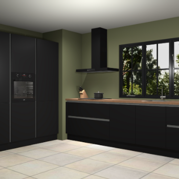 Zwarte greeploze keuken Marseille 39283