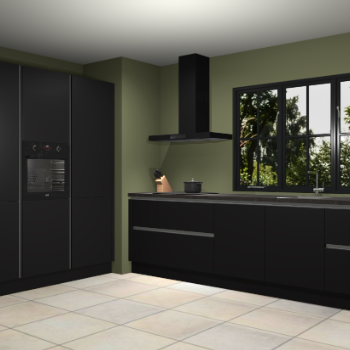 Zwarte greeploze keuken Marseille 39296