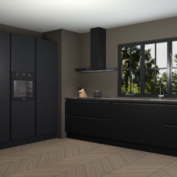 Zwarte greeploze keuken Marseille 39299