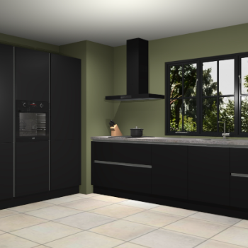 Zwarte greeploze keuken Marseille 39308