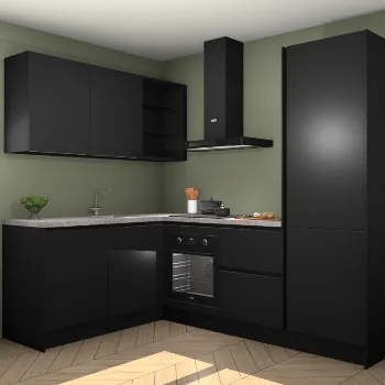 Zwarte greeploze keuken Chania 21772