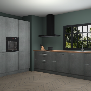 Beton parelgrijs keuken Marseille 39464