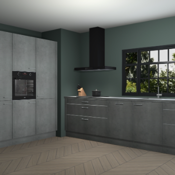 Beton parelgrijs keuken Marseille 39484