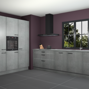 Beton parelgrijs keuken Marseille 39486