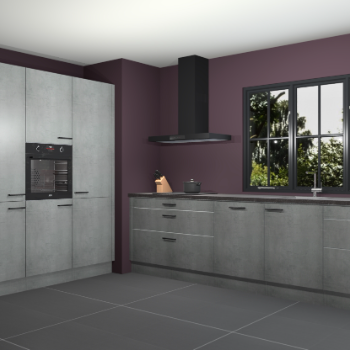 Beton parelgrijs keuken Marseille 39492