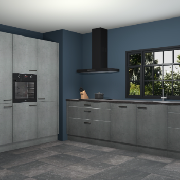 Beton parelgrijs keuken Marseille 39493