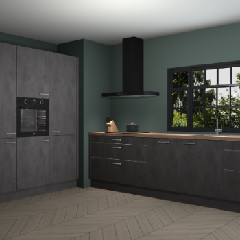 Beton antraciet keuken Marseille 39536