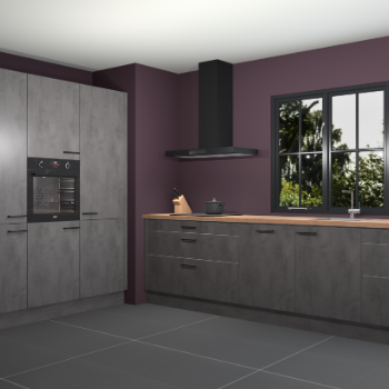 Beton antraciet keuken Marseille 39541