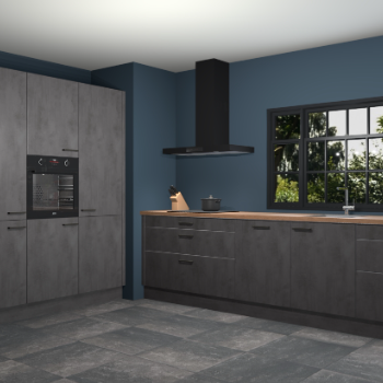 Beton antraciet keuken Marseille 39542