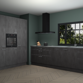 Beton antraciet keuken Marseille 39556