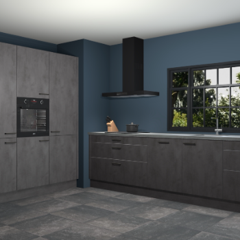 Beton antraciet keuken Marseille 39559