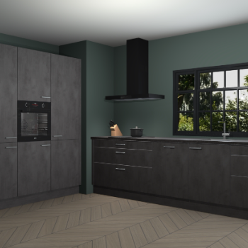 Beton antraciet keuken Marseille 39562