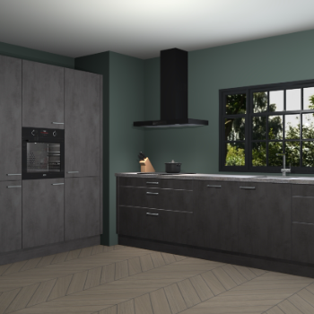 Beton antraciet keuken Marseille 39574